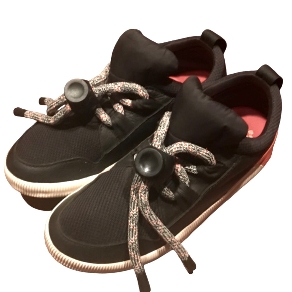 Sorel Out N About Street Sneaker Black White Orange 4277-010 Women’s Size 9 - Picture 2 of 15